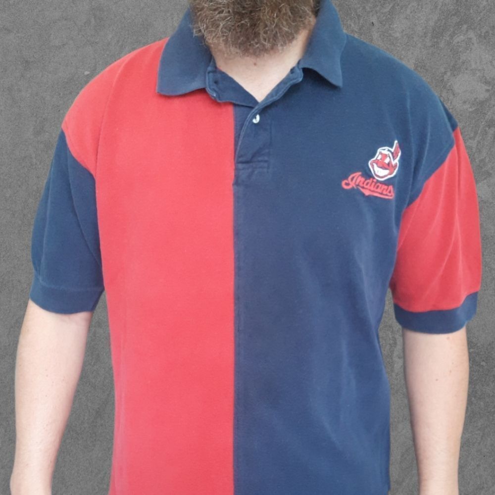 🔥VTG 90's Cleveland Indians Polo Shirt🔥